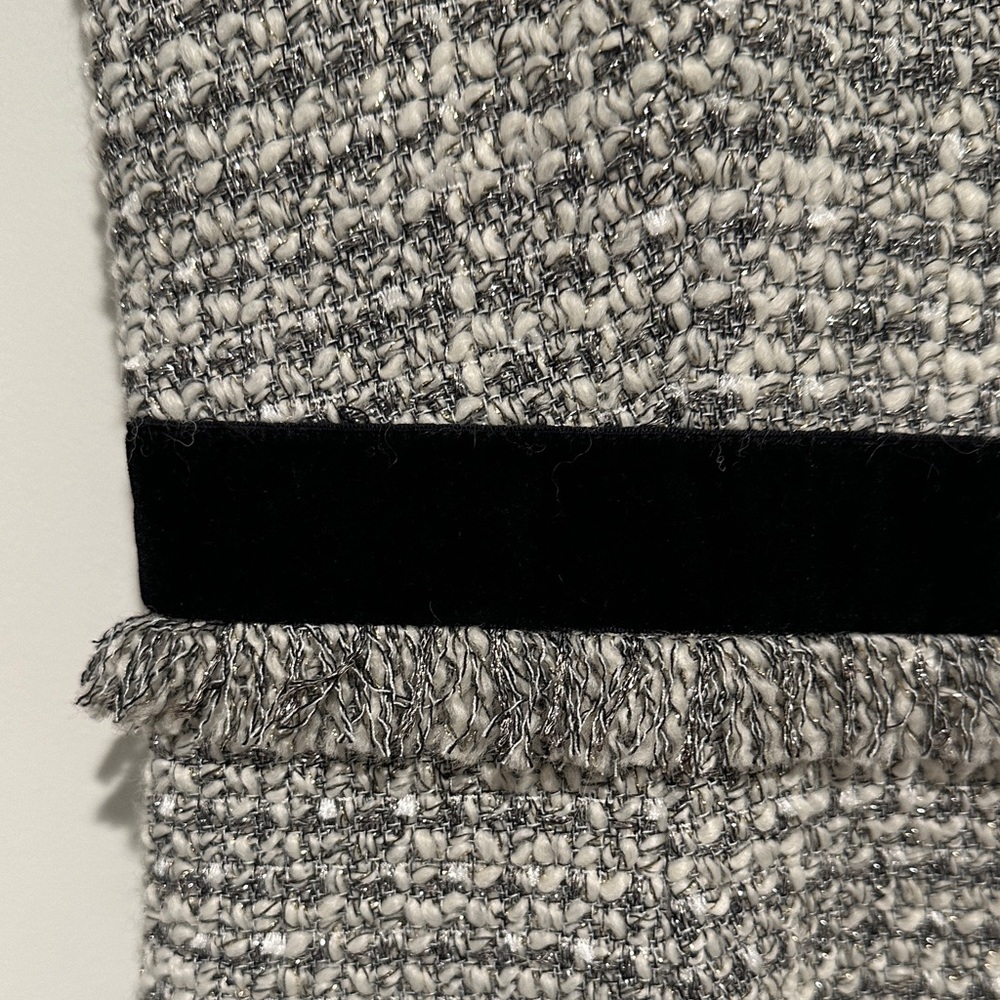 JCrew Gray Tweed Dress with Black Waist Fringe Detail - Picture 3 of 6